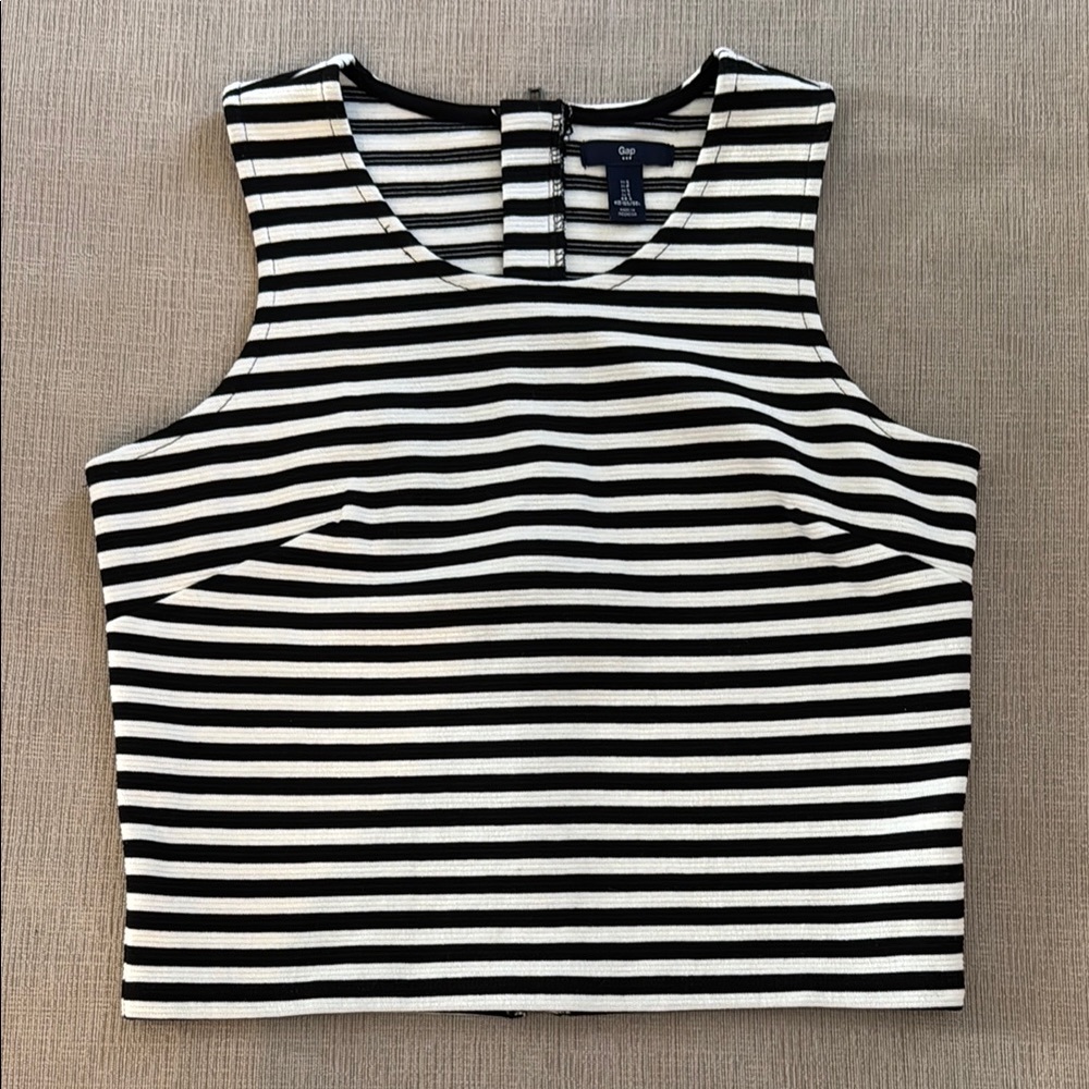 Gap Striped Black and White Crop Top